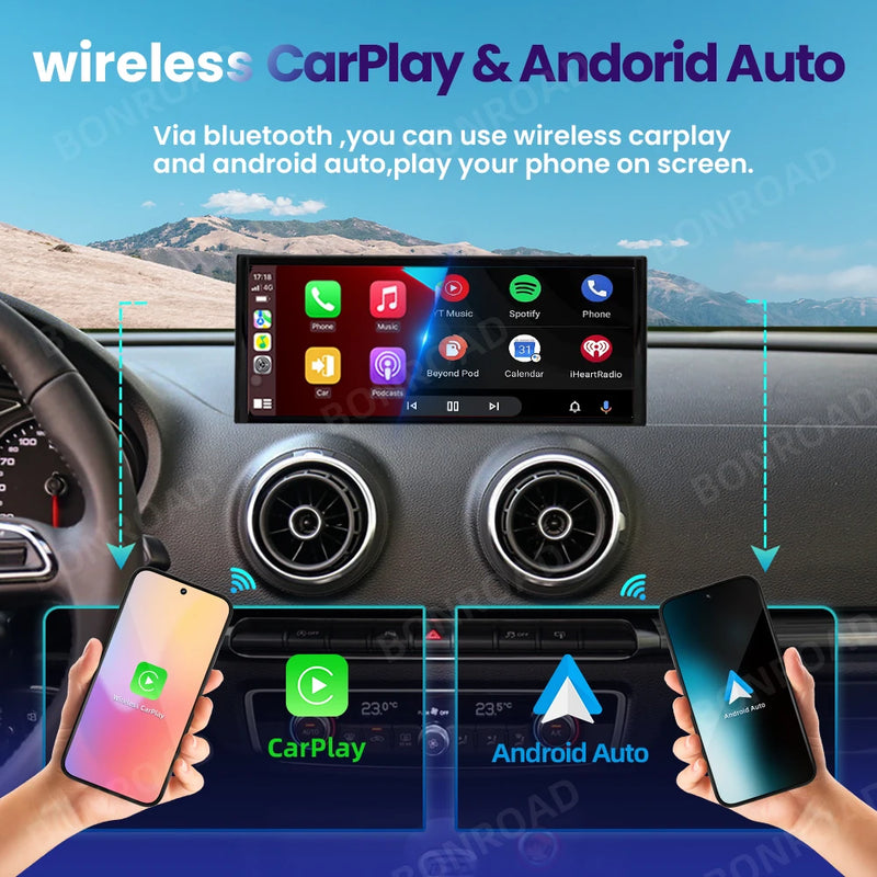 Autoradio CarPlay Audi A3 8V 2012-2020 - vue arrière - Becquet Voiture