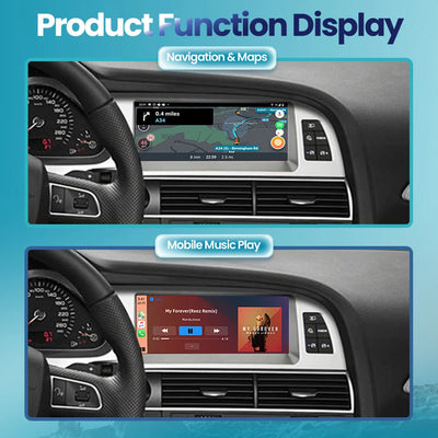 Autoradio CarPlay Audi A6 C6 4F 8.8 Pouces 2005-2015 - détail du montage - Becquet Voiture