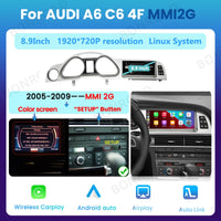 Autoradio CarPlay Audi A6 C6 4F 8.8 Pouces 2005-2015 - vue de face 2 - Becquet Voiture