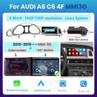 Autoradio CarPlay Audi A6 C6 4F 8.8 Pouces 2005-2015 - vue rapprochée - Becquet Voiture