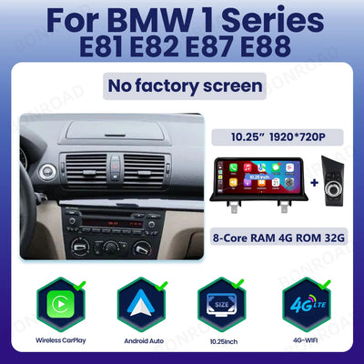 Autoradio CarPlay BMW Série 1 E81 E82 E87 E88 2004-2013 - détail du montage - Becquet Voiture