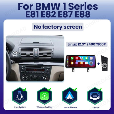Autoradio CarPlay BMW Série 1 E81 E87 - en situation - Becquet Voiture