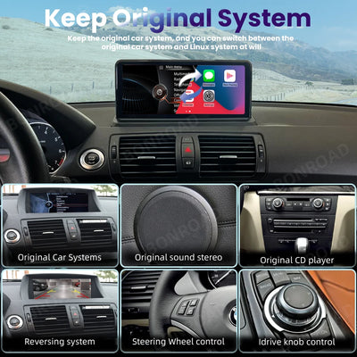 Autoradio CarPlay BMW Série 1 E81 E87 - installé sur véhicule - Becquet Voiture