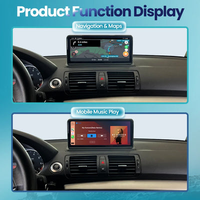Autoradio CarPlay BMW Série 1 E81 E87 - packshot studio - Becquet Voiture
