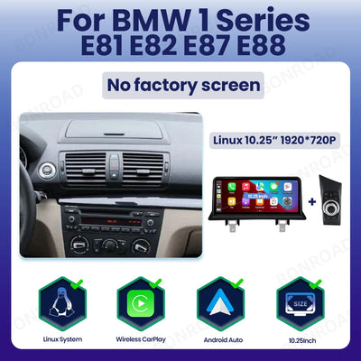Autoradio CarPlay BMW Série 1 E81 E87 - vue arrière 2 - Becquet Voiture