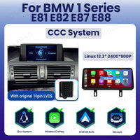 Autoradio CarPlay BMW Série 1 E81 E87 - vue de face 2 - Becquet Voiture