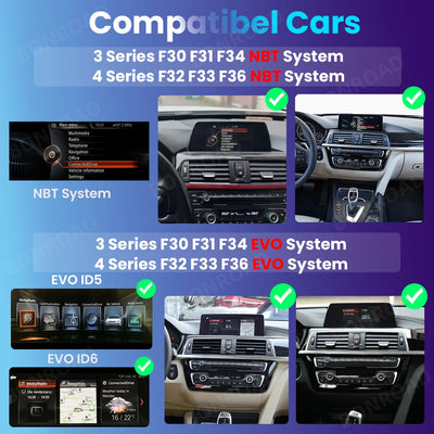 Autoradio CarPlay BMW Série 3 4 F30 F31 F33 F34 F36 - vue de trois-quarts - Becquet Voiture