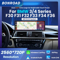 Autoradio CarPlay BMW Série 3 F30 F31 - vue de face - Becquet Voiture