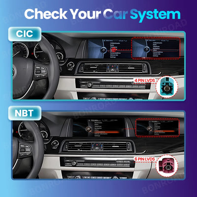 Autoradio CarPlay BMW Série 5 F10 F11 Écran 14.9 Pouces - vue de profil - Becquet Voiture
