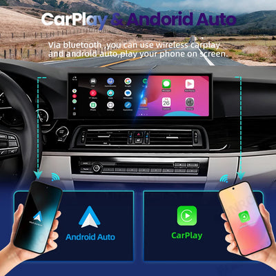 Autoradio CarPlay BMW Série 5 F10 F11 Écran 14.9 Pouces - vue de trois-quarts - Becquet Voiture