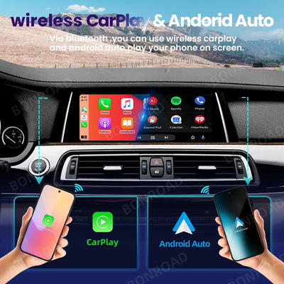 Autoradio CarPlay BMW Série 7 F01 F02 - vue de trois-quarts - Becquet Voiture