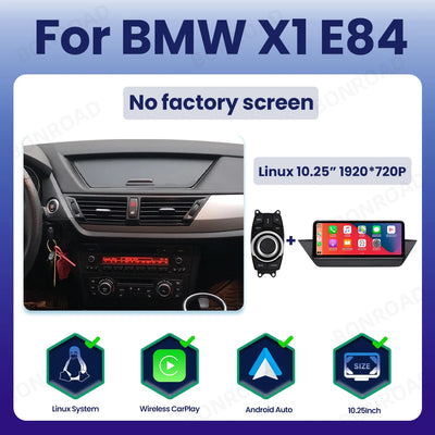 Autoradio CarPlay BMW X1 E84 - détail du montage - Becquet Voiture