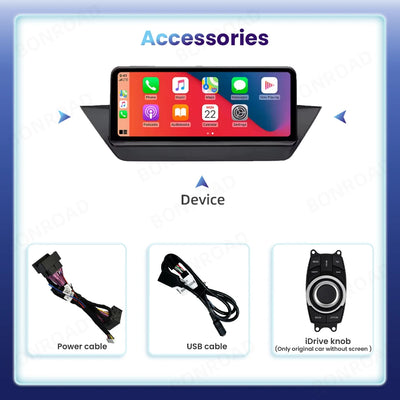 Autoradio CarPlay BMW X1 E84 - packshot studio - Becquet Voiture