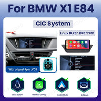Autoradio CarPlay BMW X1 E84 - vue rapprochée - Becquet Voiture