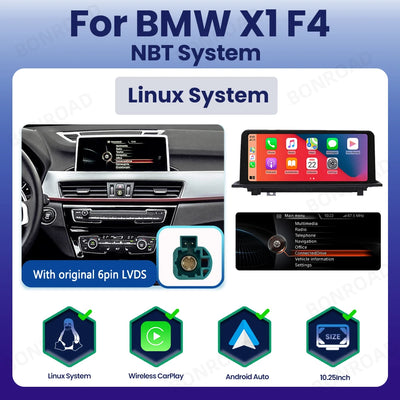 Autoradio CarPlay BMW X1 F48 - détail du montage - Becquet Voiture