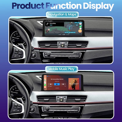 Autoradio CarPlay BMW X1 F48 - installé sur véhicule - Becquet Voiture