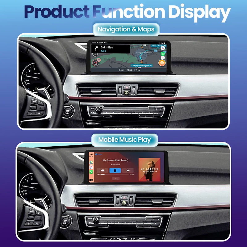 Autoradio CarPlay BMW X1 F48 - installé sur véhicule - Becquet Voiture