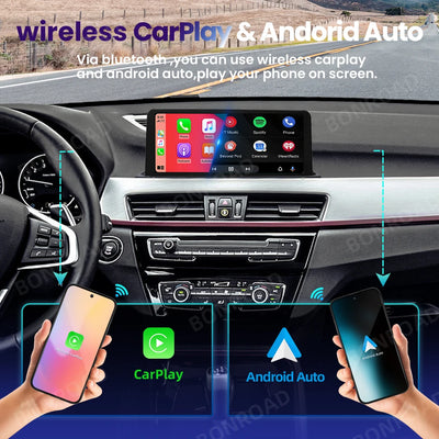 Autoradio CarPlay BMW X1 F48 - vue arrière - Becquet Voiture