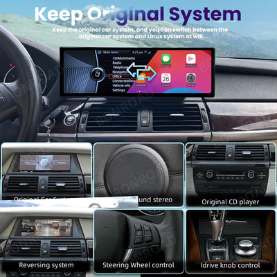 Autoradio CarPlay BMW X5 E70 X6 E71 2007-2013 - installé sur véhicule - Becquet Voiture