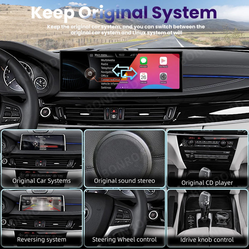 Autoradio CarPlay BMW X5 F15 X6 F16 - installé sur véhicule - Becquet Voiture