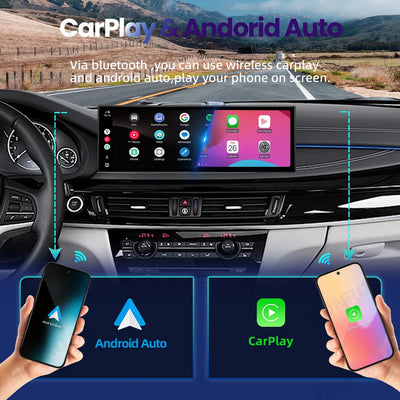 Autoradio CarPlay BMW X5 F15 X6 F16 - vue de trois-quarts - Becquet Voiture