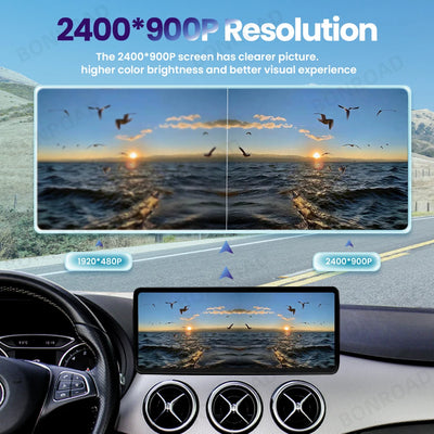 Autoradio CarPlay Mercedes Classe B W245 W246 - vue de trois-quarts - Becquet Voiture