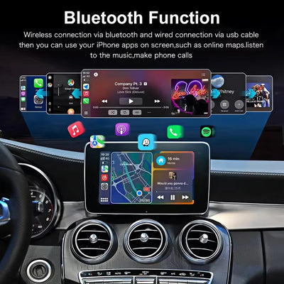 Autoradio CarPlay Mercedes Classe C E GLC - installé sur véhicule - Becquet Voiture