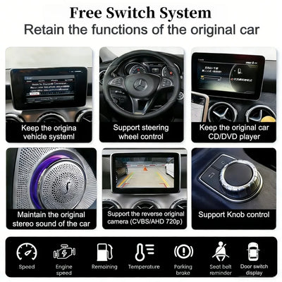 Autoradio CarPlay Mercedes Classe C E GLC - packshot studio - Becquet Voiture
