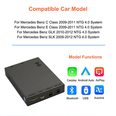 Autoradio CarPlay Mercedes Classe C E GLC - vue de dessus - Becquet Voiture