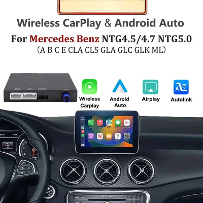 Autoradio CarPlay Mercedes Classe C E GLC - vue de face - Becquet Voiture