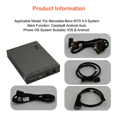 Autoradio CarPlay Sans Fil Mercedes Classe C E W204 - packshot studio - Becquet Voiture