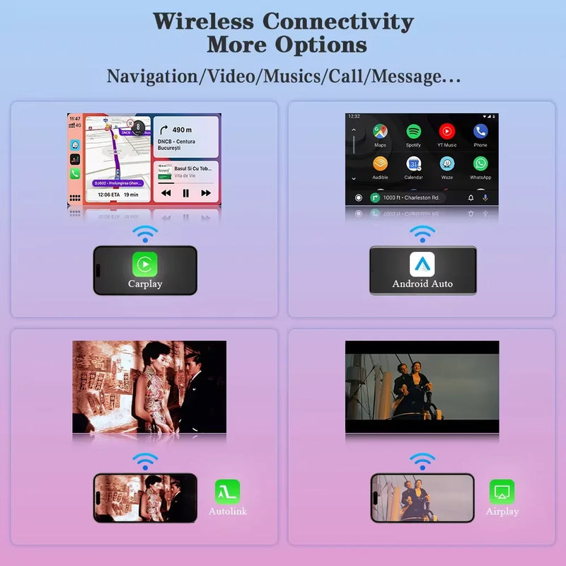 Autoradio CarPlay Sans Fil Mercedes Classe E W212 - vue de trois-quarts - Becquet Voiture