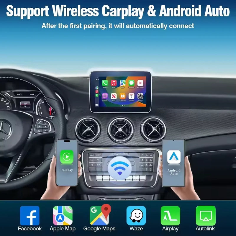 Autoradio CarPlay Sans Fil Mercedes GLK Classe E - vue de profil - Becquet Voiture