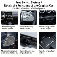 Autoradio CarPlay Sans Fil Mercedes MBUX NTG6.0 - installé sur véhicule - Becquet Voiture