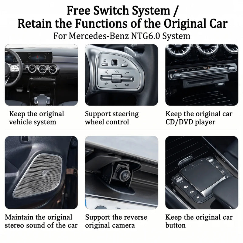 Autoradio CarPlay Sans Fil Mercedes MBUX NTG6.0 - installé sur véhicule - Becquet Voiture