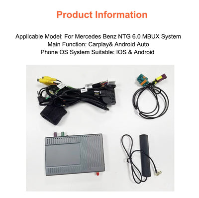 Autoradio CarPlay Sans Fil Mercedes MBUX NTG6.0 - packshot studio - Becquet Voiture