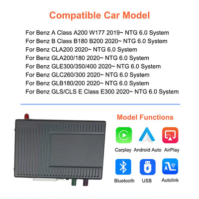 Autoradio CarPlay Sans Fil Mercedes MBUX NTG6.0 - vue de profil - Becquet Voiture