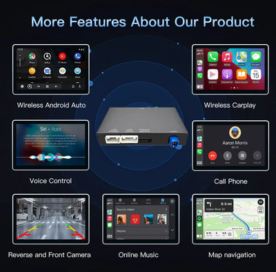 Autoradio CarPlay Sans Fil Mercedes Multi-Châssis - packshot studio - Becquet Voiture
