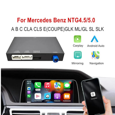 Autoradio CarPlay Sans Fil Mercedes Multi-Châssis - vue de face - Becquet Voiture