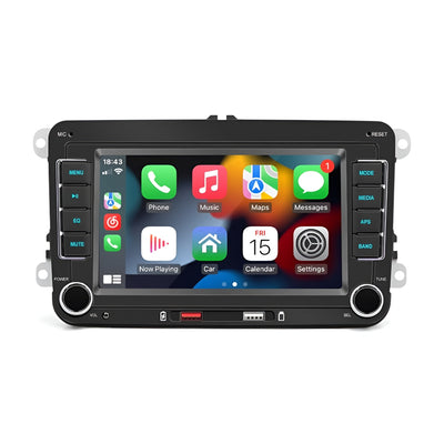Autoradio Connecté Android Auto Apple CarPlay VW Polo 5 6R 6C - vue de trois-quarts - Becquet Voiture