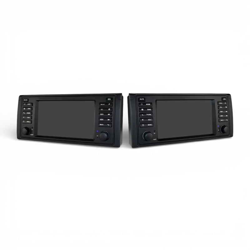 Autoradio Connecté Android Auto CarPlay BMW Série 5 E39 - vue de trois-quarts - Becquet Voiture
