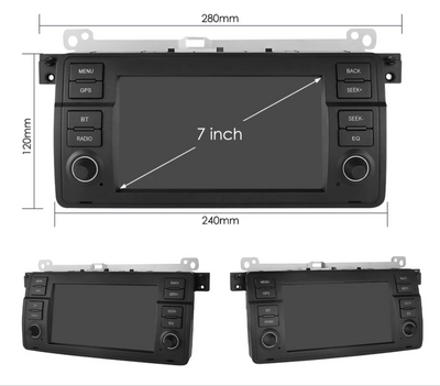 Autoradio Connecté Apple CarPlay Android Auto BMW Série 3 M3 E46 1998-2005 - vue arrière - Becquet Voiture