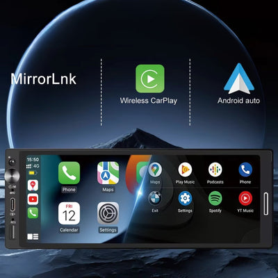 Autoradio Écran 1 DIN Carplay 7 Pouces Android Auto - vue arrière - Becquet Voiture