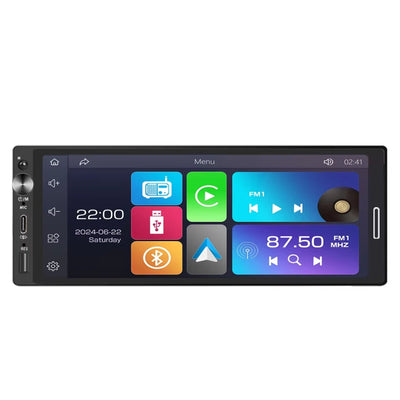 Autoradio Écran 1 DIN Carplay 7 Pouces Android Auto - vue de face - Becquet Voiture