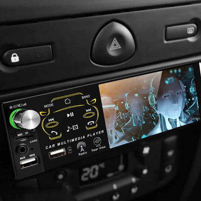 Autoradio Écran 1 DIN Carplay 7 Pouces Android Auto - vue de profil - Becquet Voiture