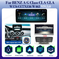 Autoradio Mercedes Classe A W176 CarPlay Android Auto - vue rapprochée - Becquet Voiture