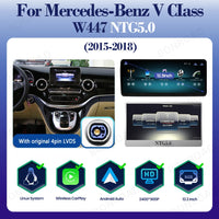 Autoradio Mercedes Classe V W447 CarPlay Android Auto - vue rapprochée - Becquet Voiture