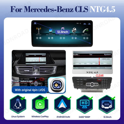 Autoradio Mercedes CLS W218 C218 X218 - détail du montage - Becquet Voiture