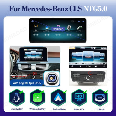Autoradio Mercedes CLS W218 C218 X218 - en situation - Becquet Voiture