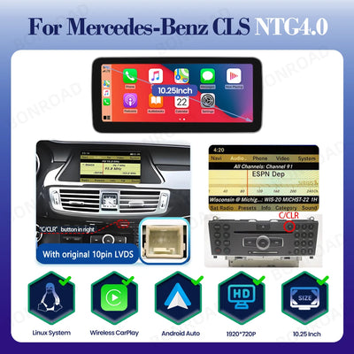 Autoradio Mercedes CLS W218 C218 X218 - vue de face 2 - Becquet Voiture